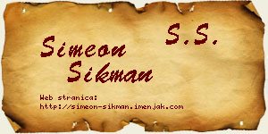 Simeon Šikman vizit kartica